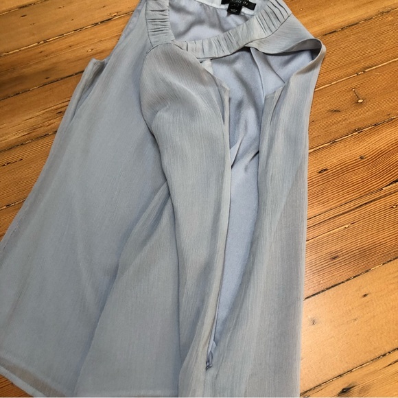 St. John Sleeveless Lined Silk Blouse - Picture 6 of 11